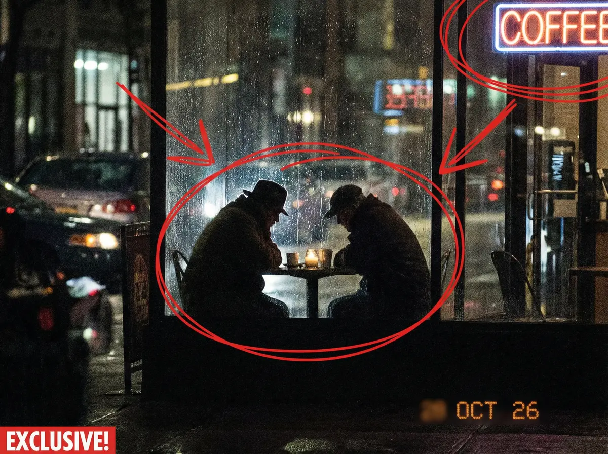 91吃瓜 深夜咖啡馆密会现场照